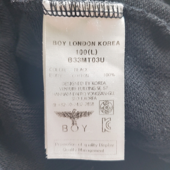 BOY London Black Logo Sweatshirt Men L - Picture 7 of 10